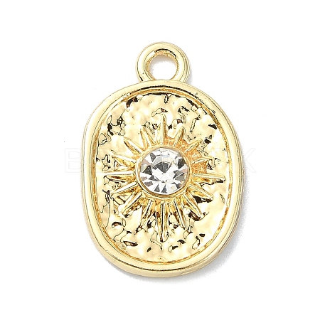 Alloy Clear Rhinestone Pendants PALLOY-S188-09G-01-1