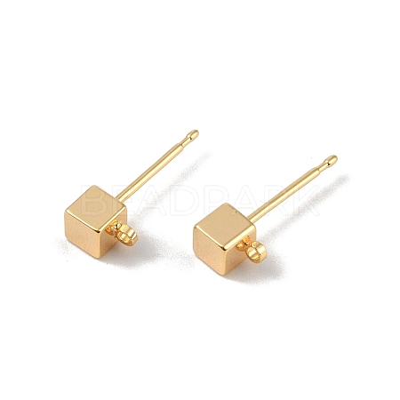 Brass Stud Earring Findings KK-R164-03G-1