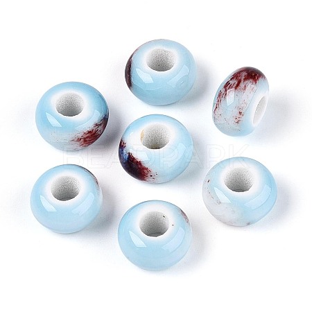 Handmade Porcelain Beads PORC-S498-05T-1