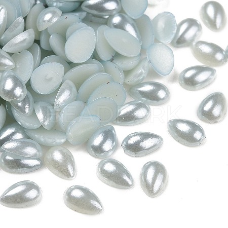 ABS Plastic Imitation Pearl Cabochons SACR-R749-6x4mm-Z12-1
