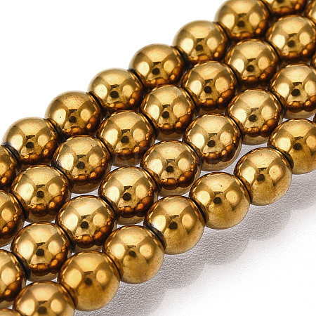 Non-magnetic Synthetic Hematite Beads Strands LS-G-S096-4mm-2-1
