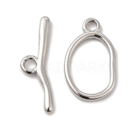 Non-Tarnish 304 Stainless Steel Toggle Clasps X-STAS-F290-06P-1