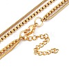 304 Stainless Steel Double Layer Necklaces NJEW-M181-17G-4