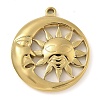 Ion Plating(IP) 304 Stainless Steel Pendants STAS-B075-10G-03-1