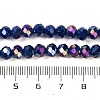 Baking Electroplate Glass Beads Strands X1-DGLA-A039-J8mm-B04-4