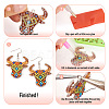 DIY Boho Cowboy Diamond Painting Earring Kits DIY-TA0006-21-5