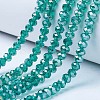 Electroplate Glass Beads Strands EGLA-A034-T6mm-B04-1