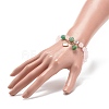 Natural Rose Quartz & Natural Green Aventurine & Quartz Crystal Beaded Stretch Bracelet BJEW-JB09013-3