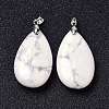 Natural Howlite Pendants G-D084-01P-B16-6