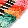 12 Skeins 12 Colors 6-Ply Polyester Embroidery Floss OCOR-M009-01B-12-2