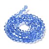 Transparent Electroplate Glass Beads Strands EGLA-A039-T3mm-B07-2
