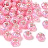 Transparent Resin Rondelle European Beads RESI-S023-23-1