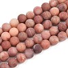 Natural Pink Aventurine Beads Strands G-G716-01-6mm-4