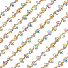 S-shaped Glass Rhinestone and Iron Cup Chains DIY-WH20032-25G-02-7
