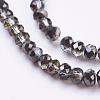 Electroplate Glass Faceted Rondelle Beads Strands EGLA-D020-3x2mm-12-3