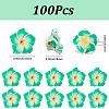 100Pcs Handmade Polymer Clay 3D Flower Plumeria Beads CLAY-SC0002-48B-2