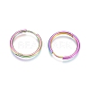 Ion Plating(IP) 304 Stainless Steel Huggie Hoop Earrings EJEW-F111A-20mm-Y-2