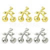 6Pcs 2 Colors Brass Pendants KK-CJ0003-12-1