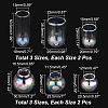  12Pcs 2 Style 3 Sizes Mini Glass Cloche Dome Covers AJEW-NB0005-21-2