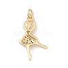 Brass Micro Pave Cubic Zirconia Pendants KK-G415-22G-2