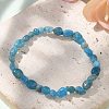 Natural Apatite Bead Stretch Bracelets X-BJEW-K213-40-1