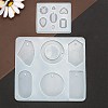 3Pcs Geometry/Teardrop/Heart Pendant & Links Silicone Molds DIY-LS0003-25-3