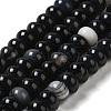 Natural Black Agate Beads Strands G-H295-C03-06-2