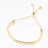 Adjustable Brass Bolo Bracelets BJEW-P218-05-2