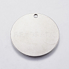 Tarnish Resistant 304 Stainless Steel Stamping Blank Tag Pendants STAS-P225-032P-1