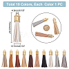 10Pcs 10 Colors Imitation Leather Big Tassel Pendants FIND-PH0008-25-2
