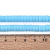 Opaque Solid Color Glass Beads Strands GLAA-N026-3x6mm-15-4