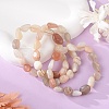 Natural Multi-Moonstone Stretch Beaded Bracelets X-BJEW-K213-C14-1