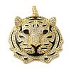 Brass Micro Pave Clear Cubic Zirconia with Enamel Pendants KK-R162-073C-G-1