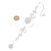 Glass Teardrop Window Hanging Suncatchers HJEW-JM04515-02-3
