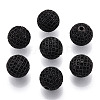 Brass Micro Pave Cubic Zirconia Beads ZIRC-Q013-12mm-143B-1