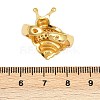 Brass Micro Pave Clear Cubic Zirconia Cuff Rings RJEW-P155-02G-5