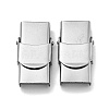 Non-Tarnish 201 Stainless Steel Watch Band Clasps X-STAS-C006-1-02-2