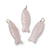 Natural Rose Quartz Carved Pendants G-G314-01G-04-1