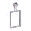 1Pc 925 Sterling Silver Pendant Cabochon Settings STER-BC0002-77A-1