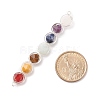 7Pcs Star Cut Round Natural Gemstones Copper Wire Wrapped Connector Charms PALLOY-JF01544-02-2