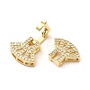 Brass Micro Pave Clear Cubic Zirconia Watch Band Clasps KK-A266-22G-2