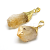 Natural Raw Rough Citrine Pendants G-M040-M08-1