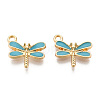Light Gold Plated Alloy Charms X-ENAM-T009-02B-2