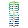 12Pcs Adjustable Synthetic Turquoise Tortoise Anklets AJEW-AN00615-1