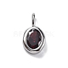925 Sterling Silver Cubic Zirconia Oval Charms STER-S006-01S-A-1