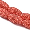 Synthetic Coral Carved Beads CORA-D034-02A-3