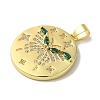 Brass Micro Pave Cubic Zirconia Pendants KK-Z042-26G-01-2