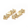 Brass Micro Pave Cubic Zirconia Connector Charms ZIRC-I062-06G-3