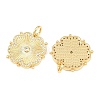 Brass Micro Pave Cubic Zirconia Pendants KK-C162-062G-01-2