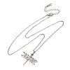 304 Stainless Steel Pendant Cable Chain Necklaces for Men Women NJEW-K308-03B-P-4